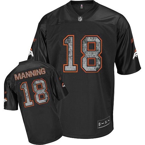 nfl Denver Broncos #18 Peyton Manning United Black